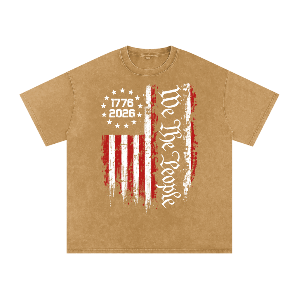 Snow Washed Oversized Cotton T-Shirt