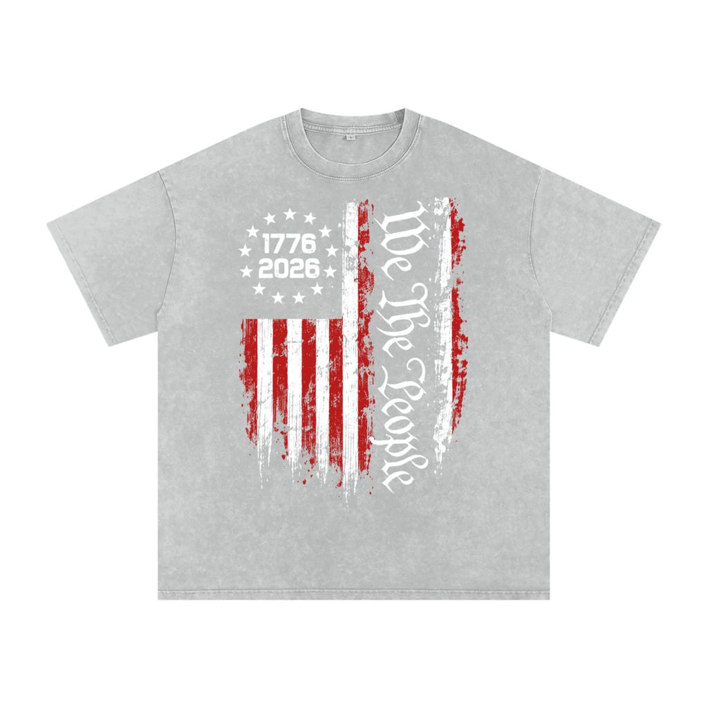 Snow Washed Oversized Cotton T-Shirt