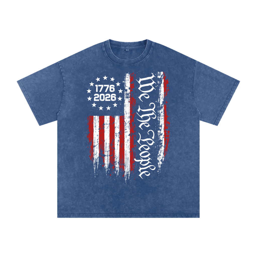 Snow Washed Oversized Cotton T-Shirt