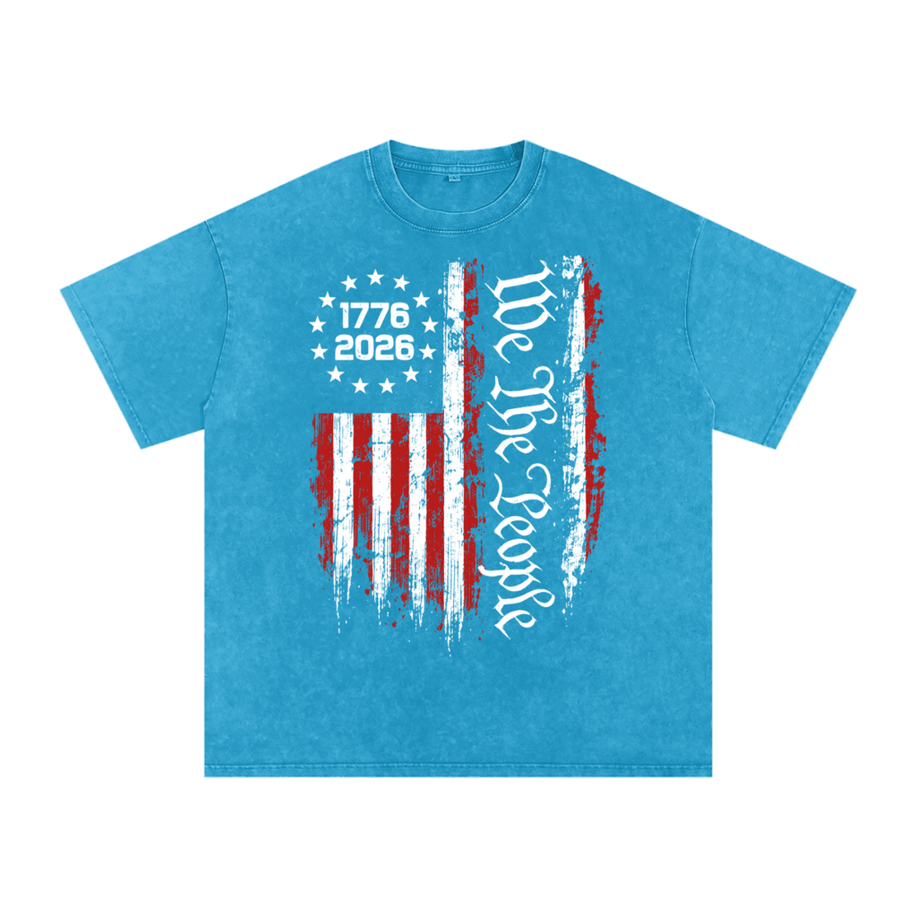 Snow Washed Oversized Cotton T-Shirt