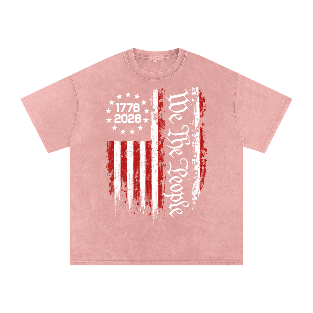Snow Washed Oversized Cotton T-Shirt