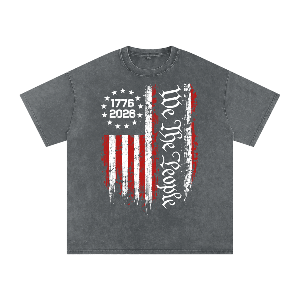 Snow Washed Oversized Cotton T-Shirt