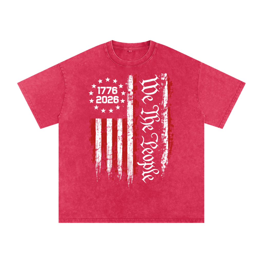 Snow Washed Oversized Cotton T-Shirt