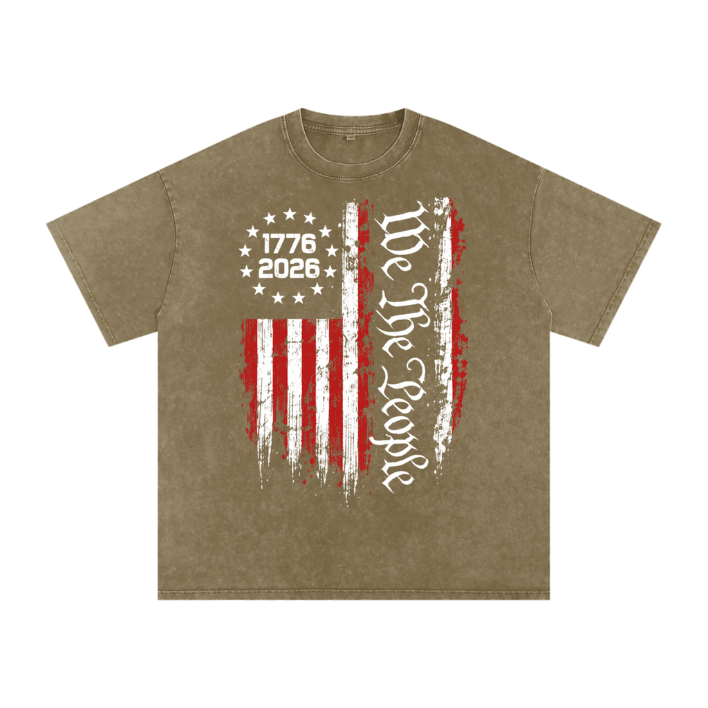 Snow Washed Oversized Cotton T-Shirt