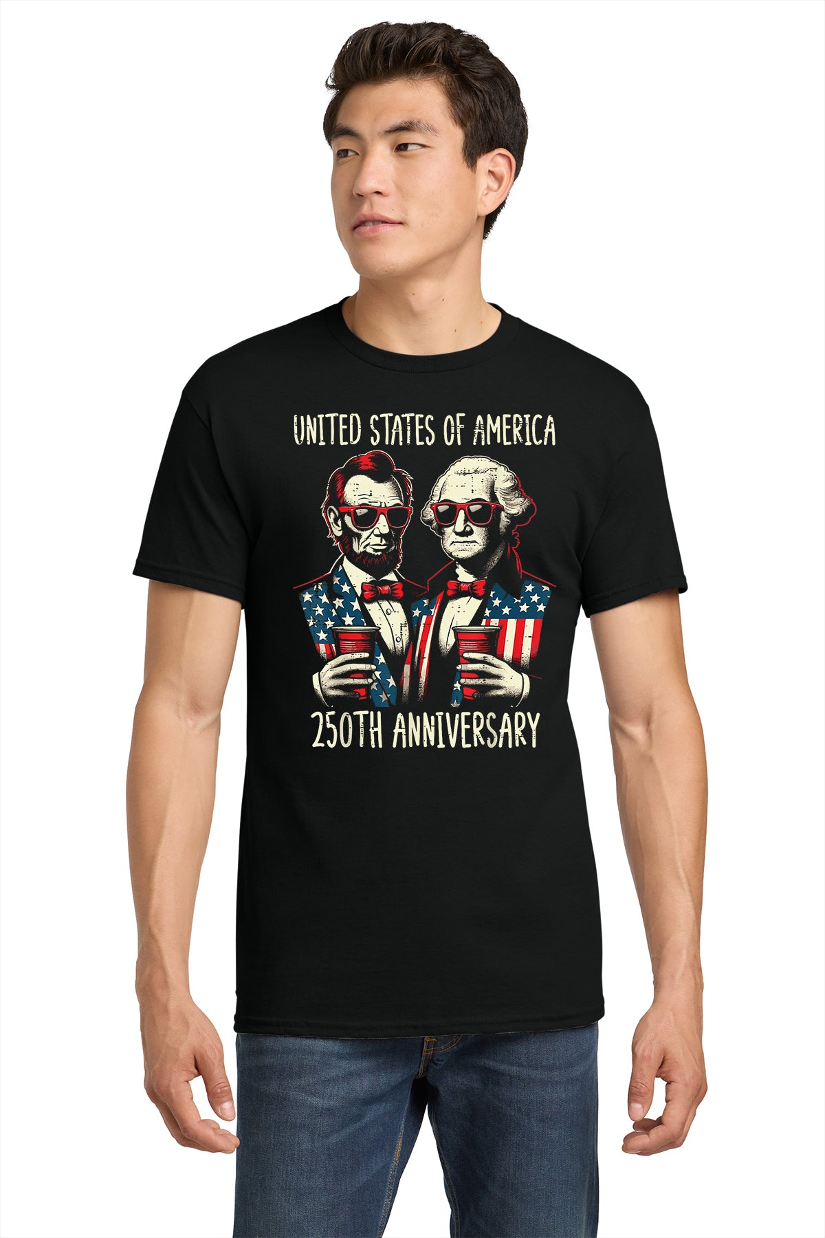 Abe and George Celebrating