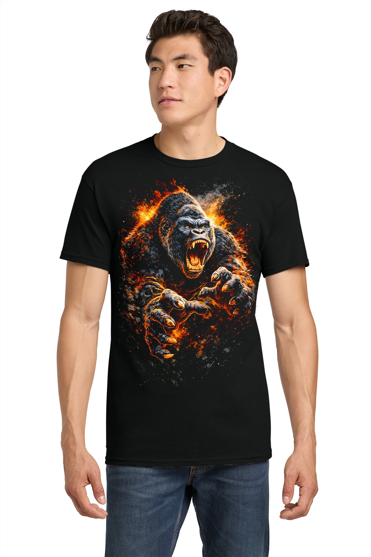 Gorilla in Flames Halftone