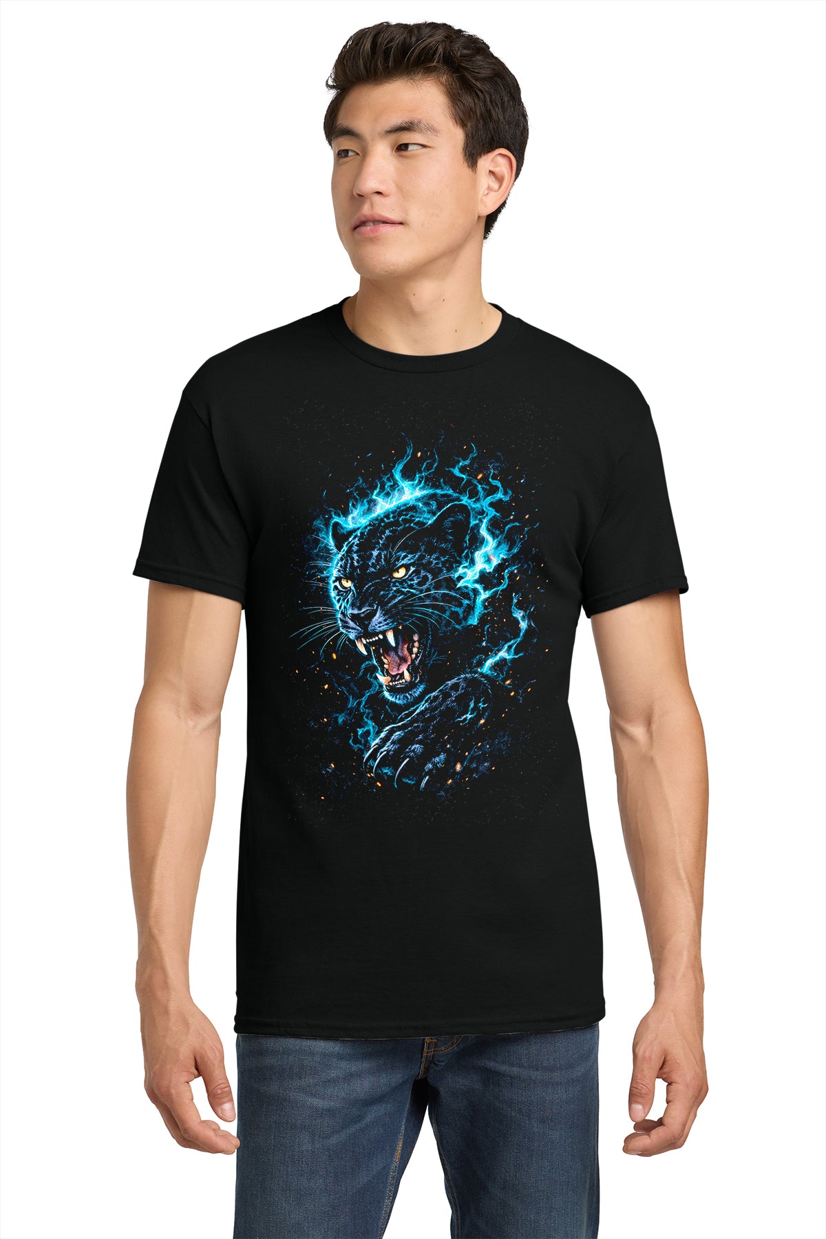 Panther in Blue Lightning