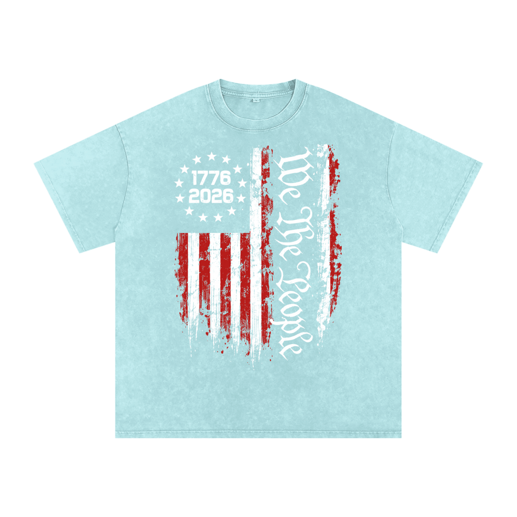 Snow Washed Oversized Cotton T-Shirt