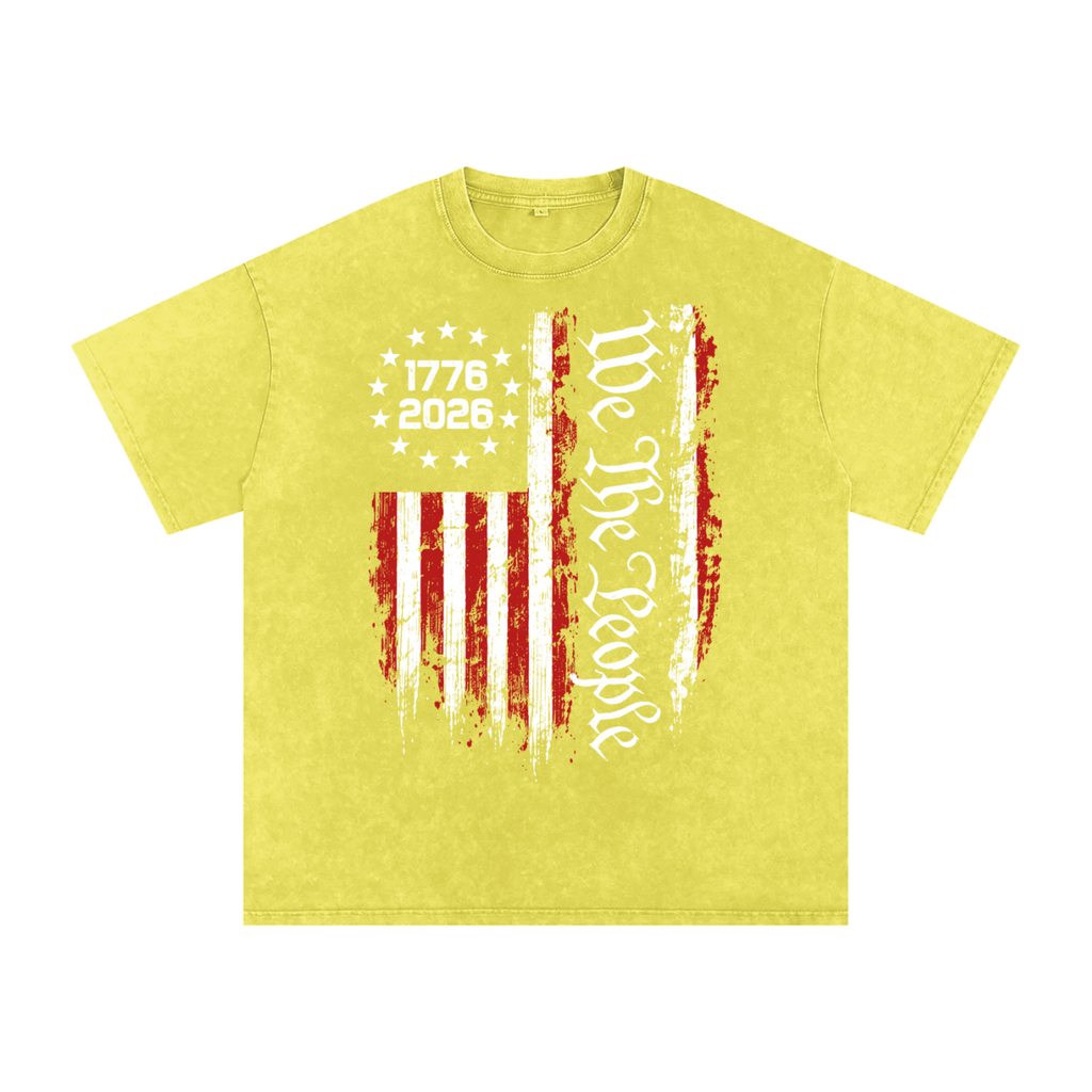 Snow Washed Oversized Cotton T-Shirt