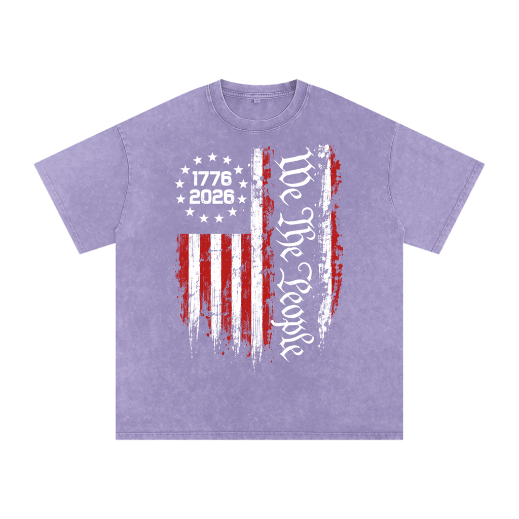 Snow Washed Oversized Cotton T-Shirt