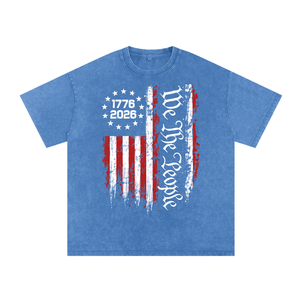 Snow Washed Oversized Cotton T-Shirt