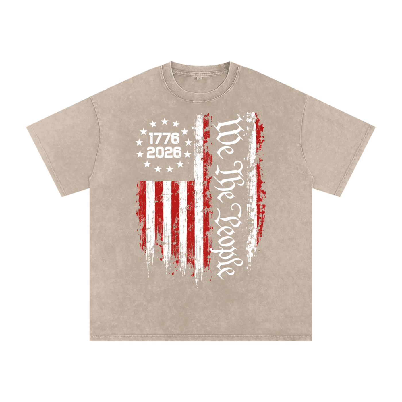 Snow Washed Oversized Cotton T-Shirt